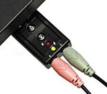 Placa De Áudio USB 7.1 Externa Adaptador P2 Fone Microfone Para Notebook Computador PC Gamer Promo