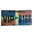Placa de Automóvel de Madeira República Dominicana VIP 8168