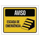 Placa de Aviso - Cuidado ao descer/subir Escadas - 20x25cm - ES09
