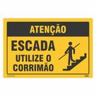 Placa de Aviso - Cuidado ao descer/subir Escadas - 20x25cm - ES09