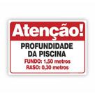 Placa de Aviso / ndicação de profundidade da Piscina - 150cm (15x20)