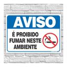 Placa de Aviso - Proibido Fumar (15x20cm)