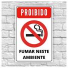 Placa de Aviso - Proibido Fumar (15x20cm)
