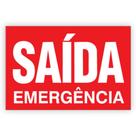 Placa de Aviso / Saida de Emergência (15x20cm) - SA-01
