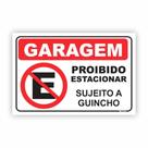 Placa de Aviso / Sinalização / Garagem / Proibido Estacionar - 25x20cm - PE04