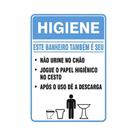 Placa de Aviso / Sinalização - Mantenha o Banheiro Limpo (25x20cm) - BL01 Placa de Aviso / Sinalização - Mantenha o Banheiro Limpo (25x20cm) - BL01