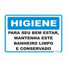 Placa de Aviso / Sinalização - Mantenha o Banheiro Limpo (25x20cm) - BL02 Placa de Aviso / Sinalização - Mantenha o Banheiro Limpo (25x20cm) - BL02