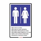 Placa de Aviso / Sinalização - Mantenha o Banheiro Limpo (25x20cm) - BL05 Placa de Aviso / Sinalização - Mantenha o Banheiro Limpo (25x20cm) - BL05