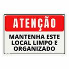 Placa de Aviso / Sinalização / Mantenha o Local Limpo - (25X20CM) - ML02 Placa de Aviso / Sinalização / Mantenha o Local Limpo - (25X20CM) - ML02