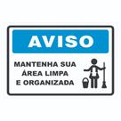 Placa de Aviso / Sinalização / Mantenha o Local Limpo - (25X20CM) - ML07