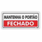Placa de Aviso / Sinalização - Mantenha o portão fechado (25x20cm) - MP10