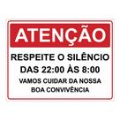 Placa de Aviso / Sinalização - Mantenha o Silêncio (15x20cm) - MS03