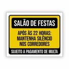 Placa de Aviso / Sinalização - Mantenha Silêncio - (25x20cm) - SP01