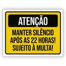 Placa de Aviso / Sinalização - Mantenha Silêncio - (25x20cm) - SP02