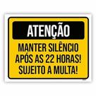 Placa de Aviso / Sinalização - Mantenha Silêncio - (25x20cm) - SP05