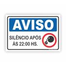 Placa de Aviso / Sinalização - Mantenha Silêncio - (25x20cm) - SP09