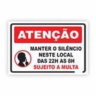 Placa de Aviso / Sinalização - Mantenha Silêncio nesse Local - SC02