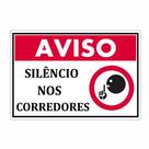 Placa de Aviso / Sinalização - Mantenha Silêncio nesse Local - SC08