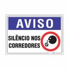Placa de Aviso / Sinalização - Mantenha Silêncio nesse Local - SC10