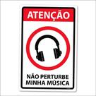 Placa de Aviso / Sinalização - Não Perturbe (15x20cm) - NP03