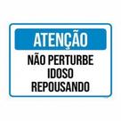 Placa de Aviso / Sinalização - Não Perturbe (15x20cm) - NP04