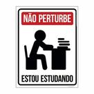 Placa de Aviso / Sinalização - Não Perturbe (15x20cm) - NP09