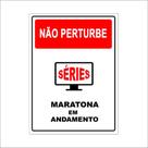 Placa de Aviso / Sinalização - Não Perturbe (25x20cm) - NP02