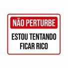 Placa de Aviso / Sinalização - Não Perturbe (25x20cm) - NP10