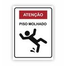 Placa de Aviso / Sinalização - Piso Escorregadio (25x20cm) - PE02