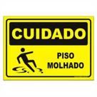 Placa de Aviso / Sinalização - Piso Escorregadio (25x20cm) - PE09