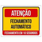 Placa de Aviso / Sinalização - Portão com Fechamento automático (15x20cm) PA08
