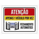 Placa de Aviso / Sinalização - Portão com Fechamento automático (15x30cm) PA09