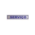 Placa de Aviso Sinalização Portas Serviço 25cmx5cm