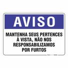 Placa de Aviso / Sinalização - Pretences Pessoais (25x20cm) - PP08