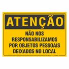 Placa de Aviso / Sinalização - Pretences Pessoais (25x20cm) - PP09