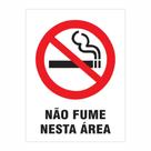 Placa de Aviso / Sinalização - Proibido Fumar (15x20cm) - PF03