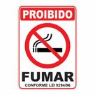 Placa de Aviso / Sinalização - Proibido Fumar (15x20cm) - PF07