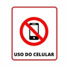 Placa de Aviso / Sinalização - Proibido uso de celular (20x25) - CL04