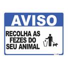 Placa de Aviso / Sinalização - Recolha as Fezes do seu Cão (25x20cm)- RC04