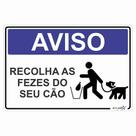 Placa de Aviso / Sinalização - Recolha as Fezes do seu Cão - RC02