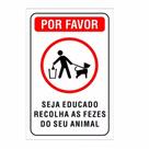Placa de Aviso / Sinalização - Recolha as Fezes do seu Cão - RC05