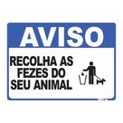 Placa de Aviso / Sinalização - Recolha as Fezes do seu Cão - RC07