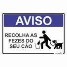 Placa de Aviso / Sinalização - Recolha as Fezes do seu Cão - RC08
