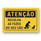 Placa de Aviso / Sinalização - Recolha as Fezes do seu Cão - RC09