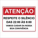 Placa de Aviso / Sinalização - SIlencio nos Corredores (25x20cm) - SC01