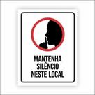Placa de Aviso / Sinalização - SIlencio nos Corredores (25x20cm) - SC03