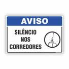 Placa de Aviso / Sinalização - SIlencio nos Corredores (25x20cm) - SC08