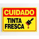 Placa de Aviso / Sinalização - Tinta Fresca (25x20cm) - TF10