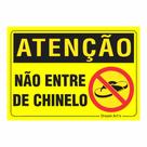 Placa de Aviso / Sinalização - Tire o Sapato / Chinelo antes de entrar (25x20cm) - TS09