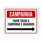 Placa de Aviso / Sinalização - Toque a Campainha Para ser Atendido (25x20cm) - CP04 Placa de Aviso / Sinalização - Toque a Campainha Para ser Atendido (25x20cm) - CP04